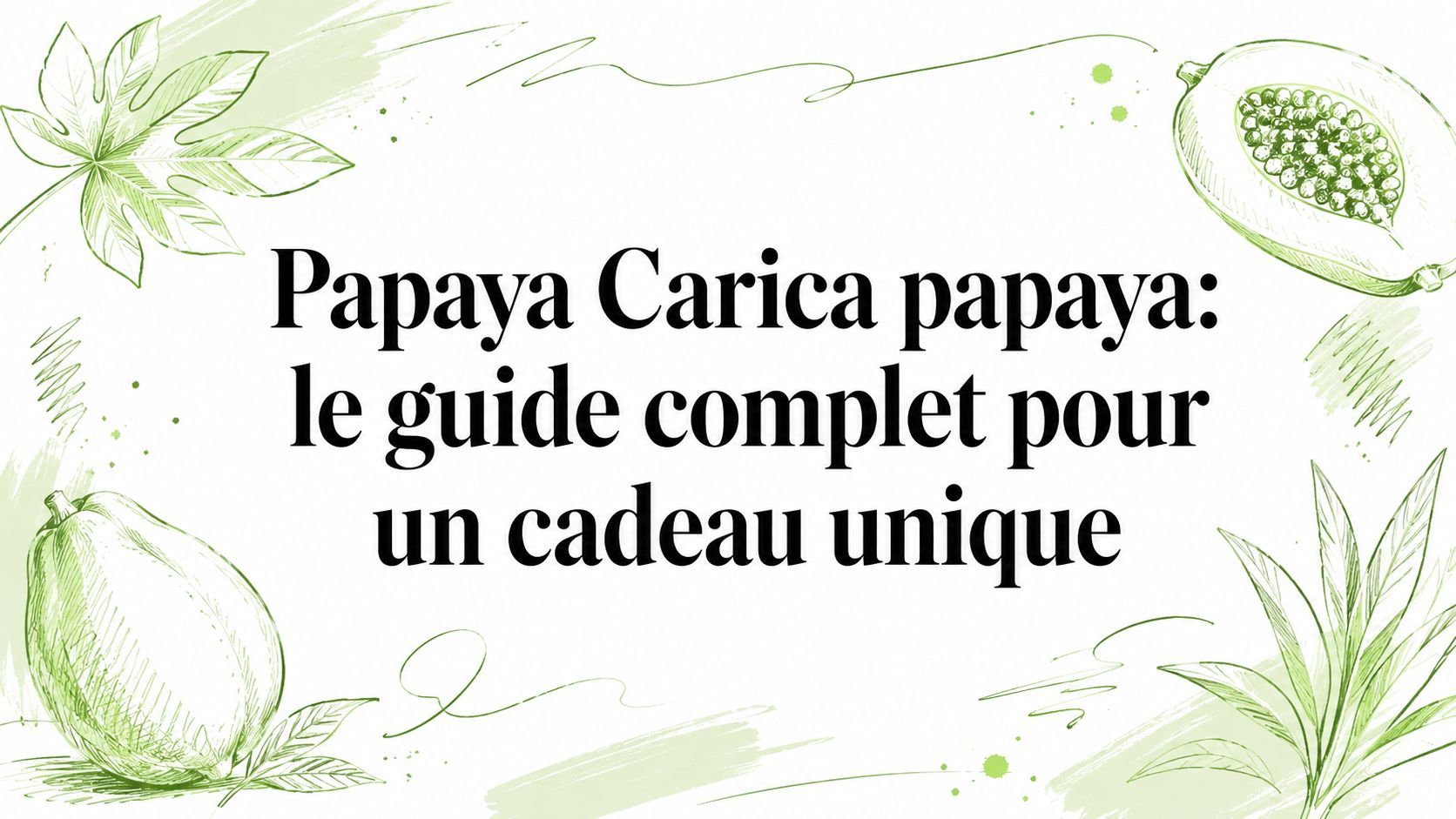 Papaya Carica papaya: le guide complet pour un cadeau unique - Frutopy.fr