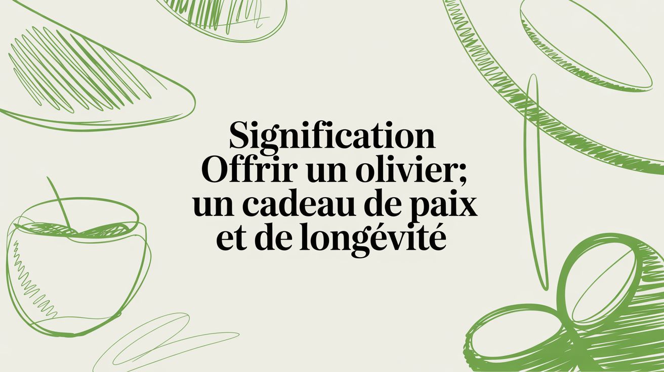 Signification offrir un olivier : le guide ultime d'un cadeau de paix et de longévité - Frutopy.fr