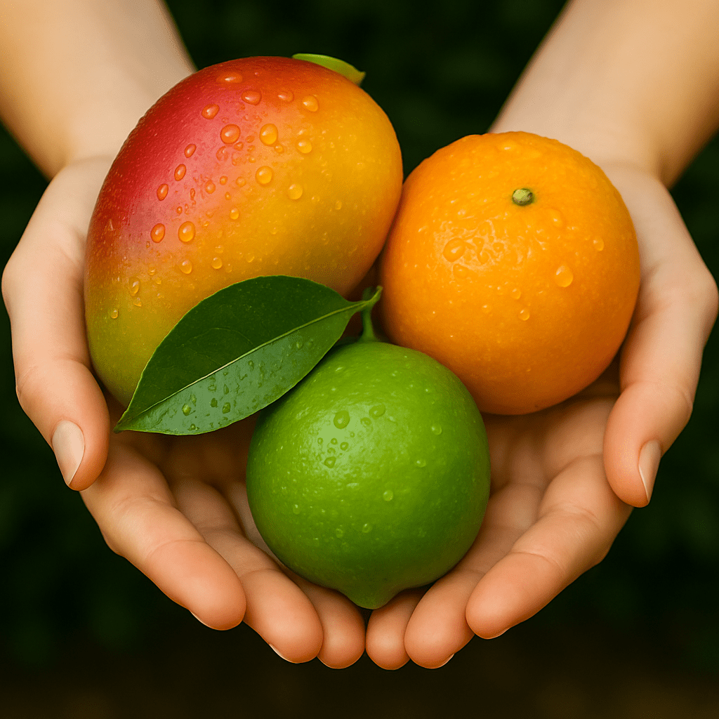 Pack Cocktail Tropical: Manguier + Oranger + Citron vert 🥭🍊🍋 - Frutopy.fr