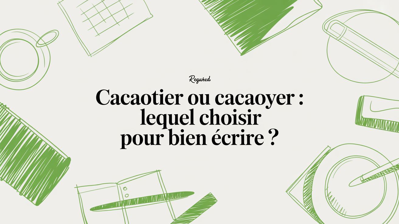 Cacaotier ou cacaoyer : Lequel choisir pour bien écrire ? - Frutopy.fr